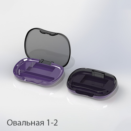 Палетка для теней овальная 1-2