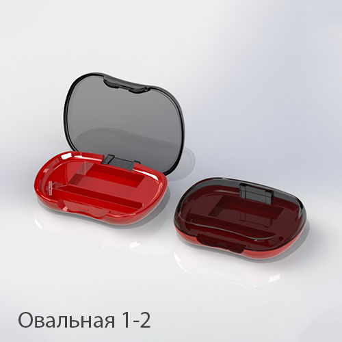 Палетка для теней овальная 1-2