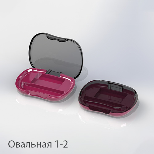 Палетка для теней овальная 1-2