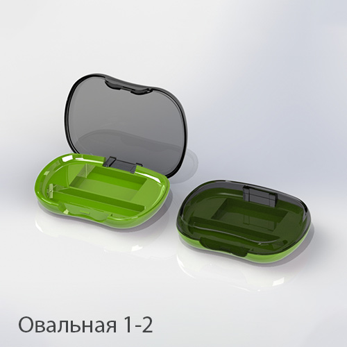 Палетка для теней овальная 1-2